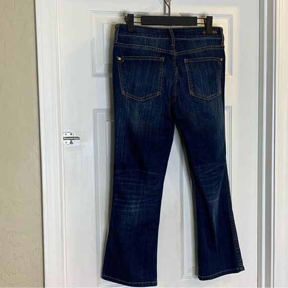 Pilcro and the Letterpress Stet Cropped Jeans Size 27 Dark Denim Color - Picture 9 of 9
